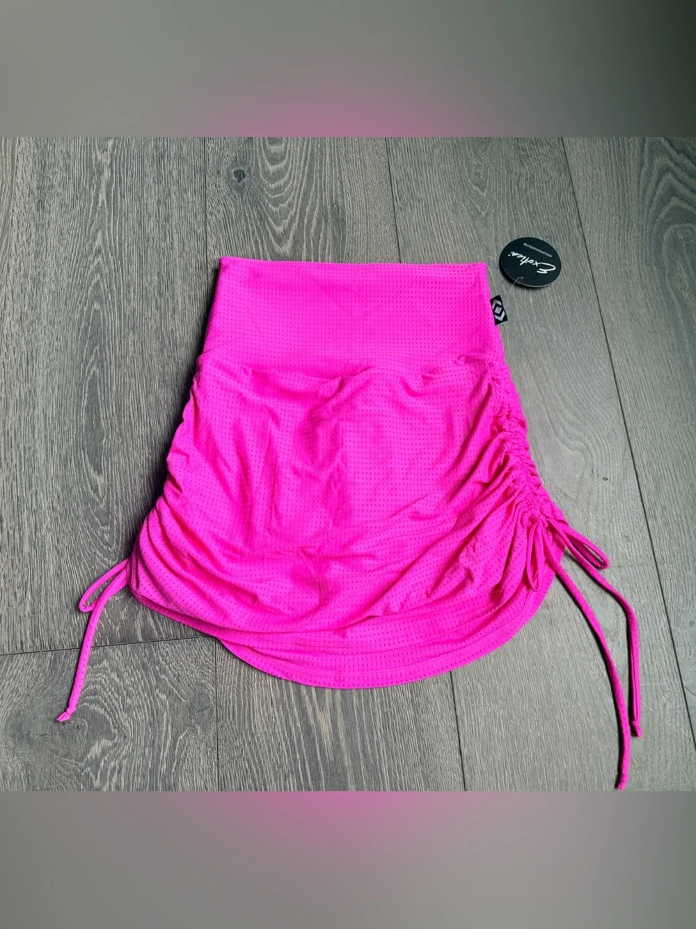 Exotica ExoticAthletica Candy Pink Bball Mesh High Waisted Tie Side Skort Size